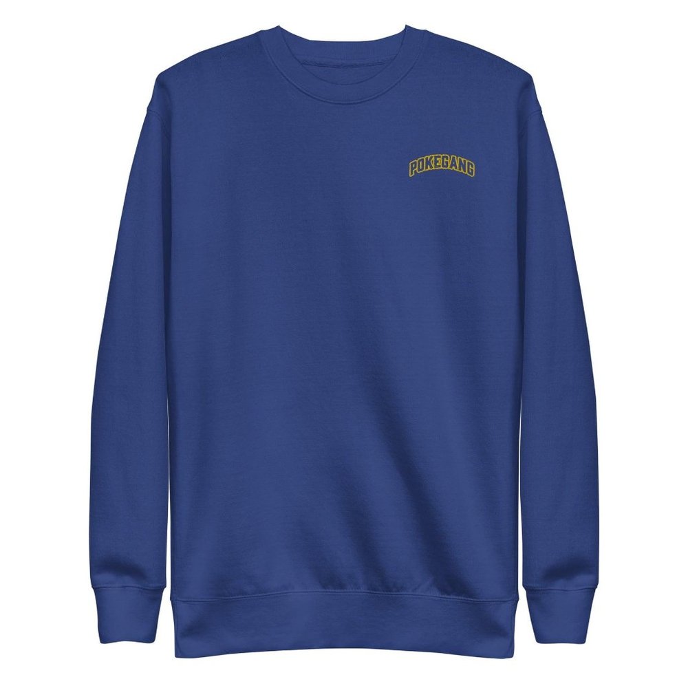 PokeGang Unisex Royal Blue Long Sleeve Crew Neck Tightly Knit Sweatshirt